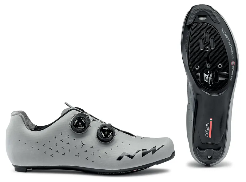 Northwave Revolution 2 Road Cycling Shoes In Silver Reflective